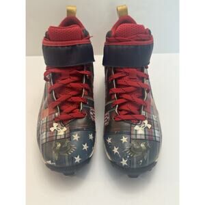 Under Armour Bryce Harper 5 Mid RM Youth 2.5Y Baseball Cleats Patriotic